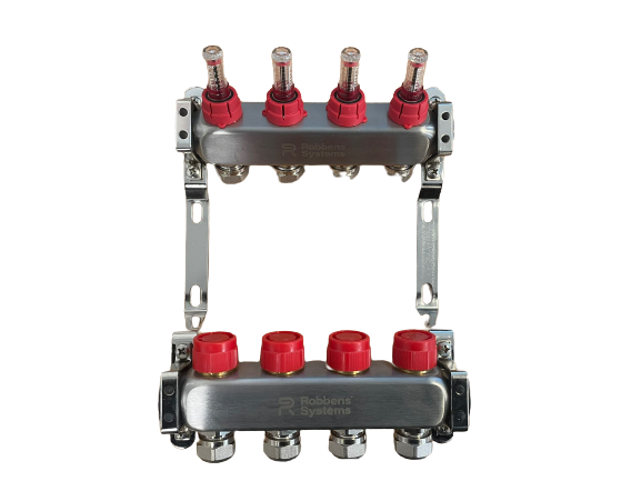 4 Port Stainless Steel Manifold Kit Inc. 16mm Pipe Fittings ( unassembled manifold )