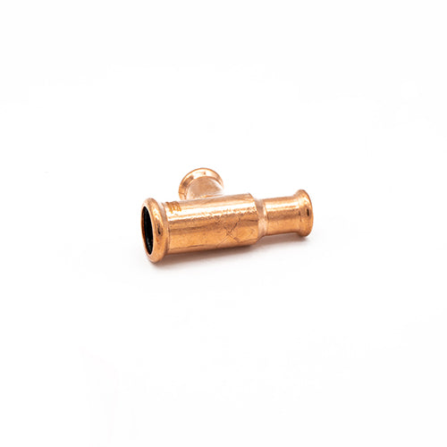 Copper Press Fit Reducing Tee 22 x 15 x 15mm - M Profile