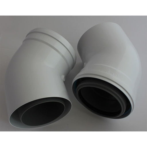 Viessmann Flue 100/150mm Balanced, 45 degree bend (pair) for Internal routing