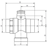 ESBE MBA132, External thread Motorized ball valve