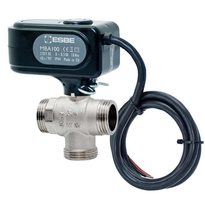 ESBE MBA132, External thread Motorized ball valve