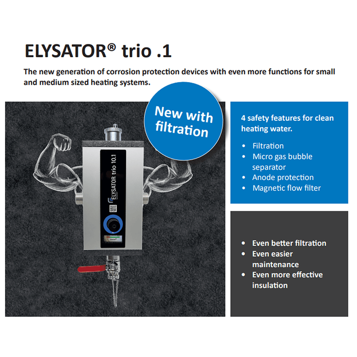 Discontinued - Elysator Trio Range Domestic / Light Commercial - Water Filtration Corrosion protection