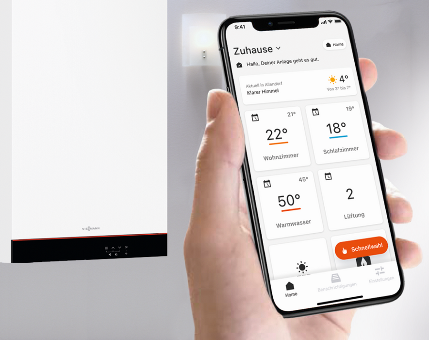 NEW : Vitodens 050-W Combi B0KA 35 kW (7968700) Combi Gas Boiler