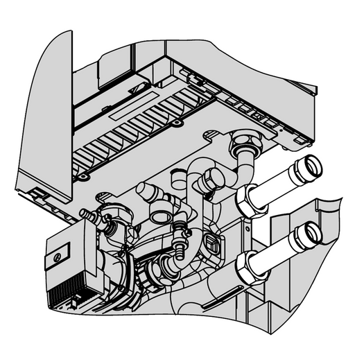 Viessmann Connection pipes for install left/right 49 - 99 kW