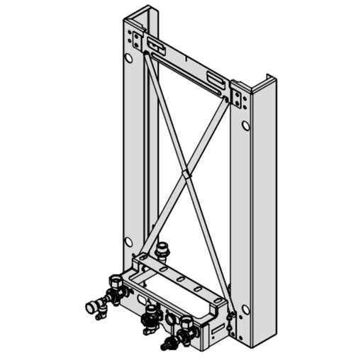 Viessmann  Spacer frame for rear pipework including valves with 90mm clearance