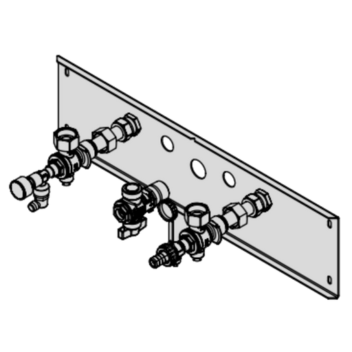 Viessmann Vitodens 200 System Flush mounting valves/fittings pack including backplate for studwork walls
