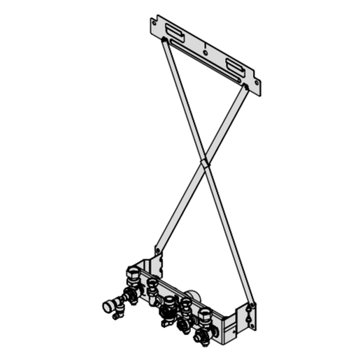 Viessmann Vitodens 100-W Combi boiler surface mounting pre-plumbing jig