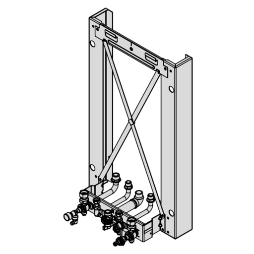 Viessmann  Spacer frame for rear pipework including valves