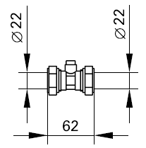 Viessmann Locking ring fitting with air vent valve (brass) 22 mm - 7316263