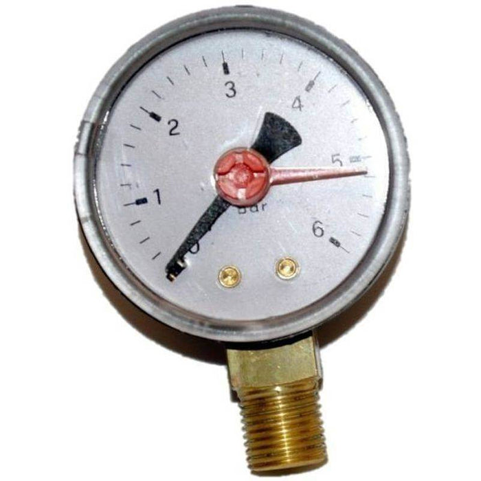 1/4"  x 50mm 6 Bar Pressure Gauge With Radial Connection