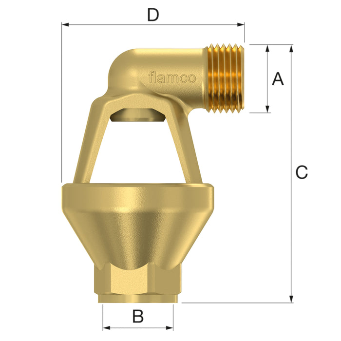 Flamco tundish brass