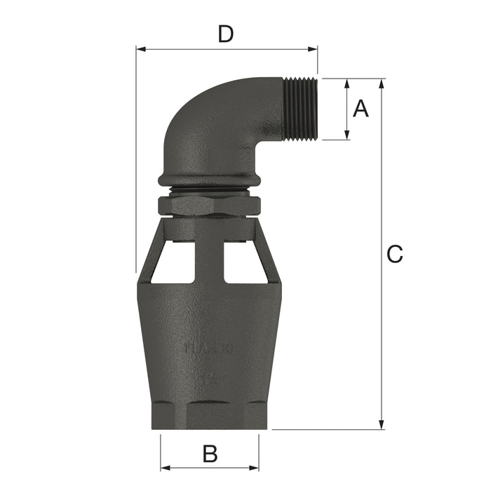 Flamco tundish brass