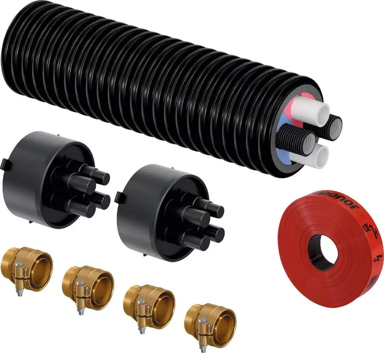 Air Source Heat Pump Pre Insulated Ground Pipe Kit - Uponor Ecoflex Thermo Twin HP