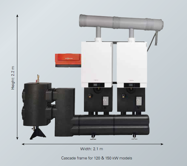 Viessmann Vitodens 200 B2HA 4 x 150kW in Series 150 kW - B2HA188