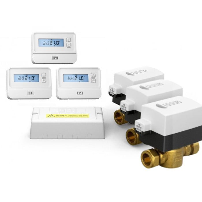 C00P-323A01 - Pack c/w 3 x V222P, 3 x CP4M & WC2  - 3 Zone Combi Zoning Heating Control Packs