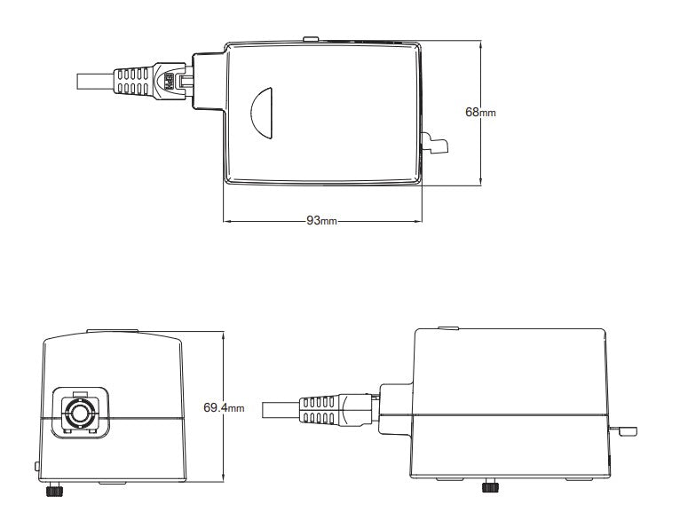 A1P - 2 Port Replacement actuator with detachable power cable