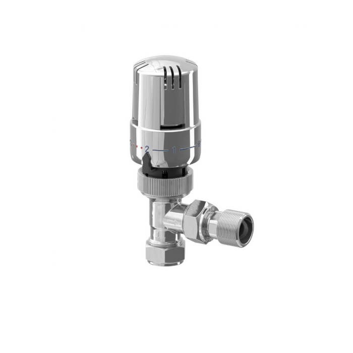 EPH CTRV15C Angled 15mm Chrome TRV Valve & Thermostatic Head