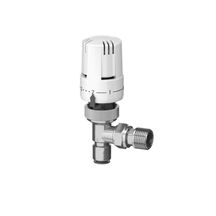 EPH CTRV15PF Angled 15mm Pushfit TRV Valve & Thermostatic Head