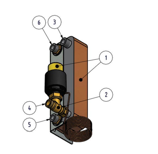 Cetetherm Heat Exchanger Plate & Actuator (DHW) CB20IS-27H & CB20IS-35H