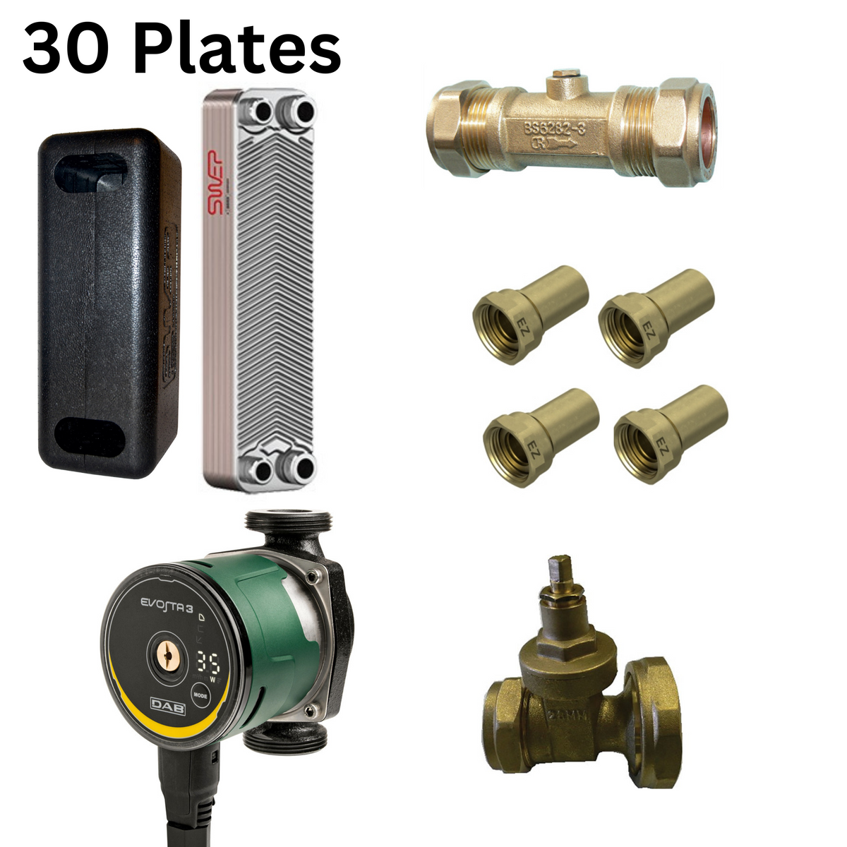 DHW Plate Loading 30 x Plate Kit - For up to 20kW heat load Heat Pump ...