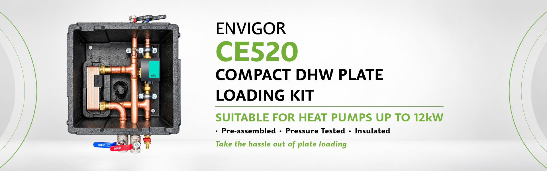 ENVIGOR CE520 compact DHW plate loading kit for heat pumps up to 12kW