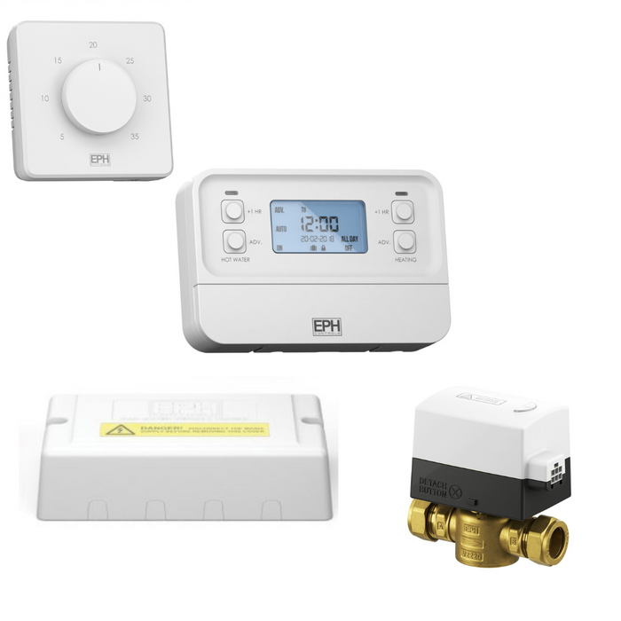 CA228PU - Pack c/w A27-HW, V228P, CM2 & WC2 - S Plan Unvented Heating Control Packs