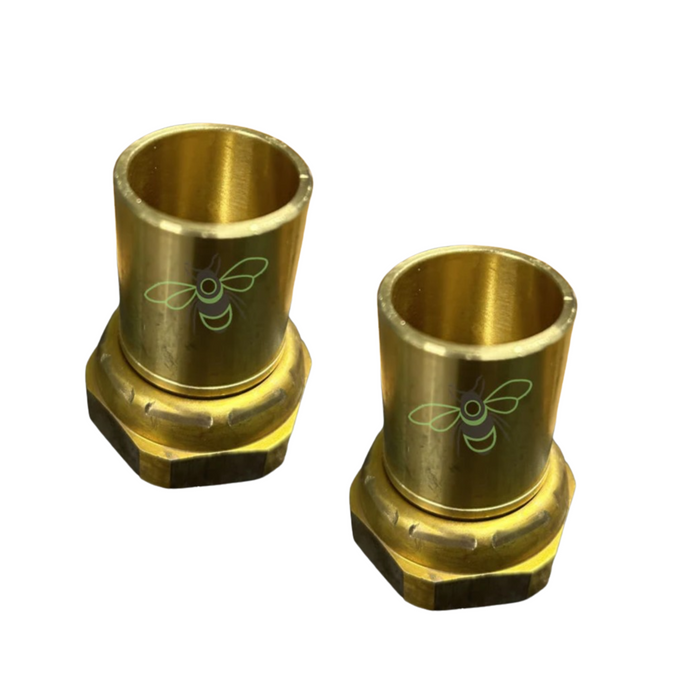 2 x BEE Brass Flat Faced Union Adapter 35mm x 1 1/4inch Female.