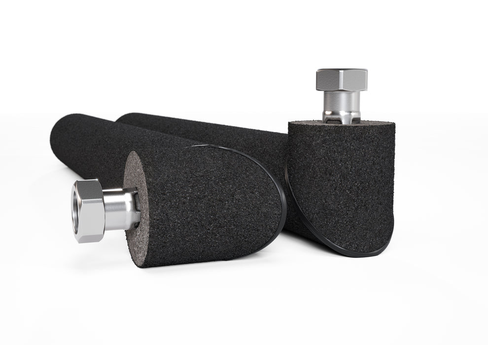 2 PACK 750MM PRE INSULATED HOSES 11/4" FEMALE SWIVEL ELBOW X 35MM
