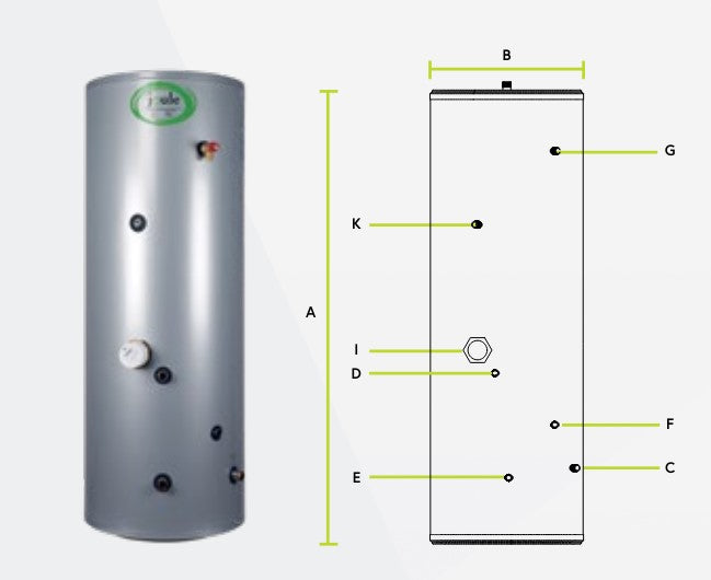 Joule Cyclone Indirect - Hot Water Cylinder Gas and Oil Boiler