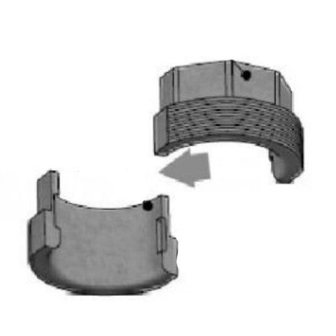 Pair of half thread sleeves 1½" Union fitting Half Shell for pipe