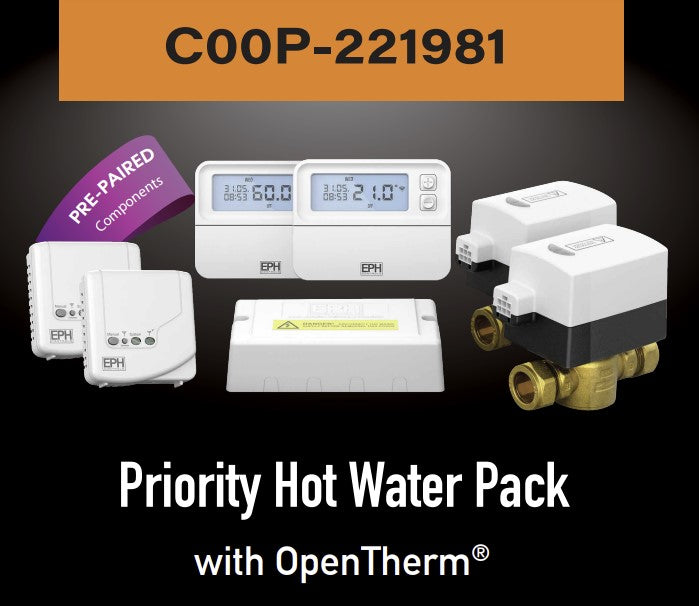 C00P-221981 - Pack c/w 2 x V222P, CP4, CP4-HW & WC2 - Priority Hot Water Control Pack