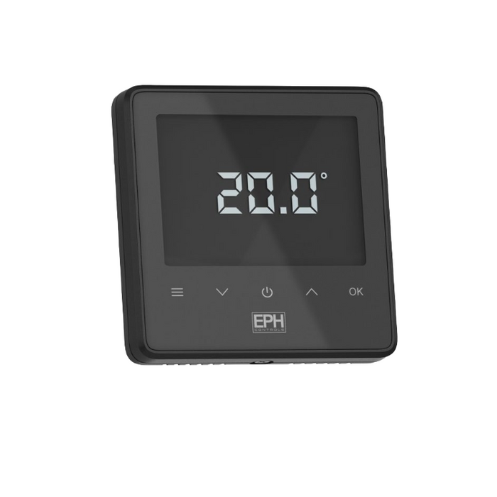 EPH RDT-RF-TB Recessed Touch Thermostat Mains Operated Black