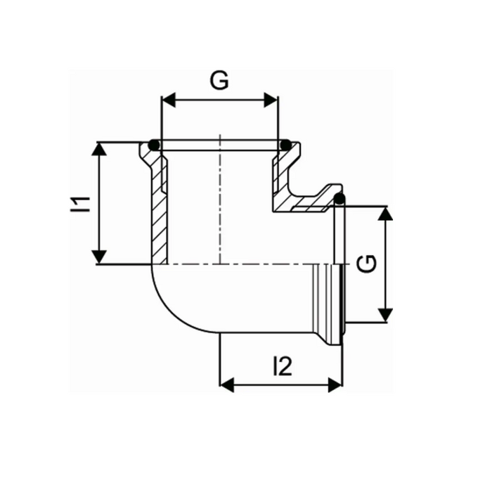 Uponor Wipex 90° bend