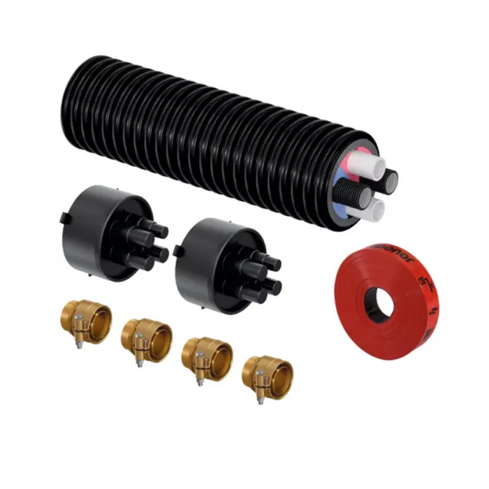 Air Source Heat Pump Pre Insulated Ground Pipe Kit - Uponor Ecoflex Thermo Twin HP