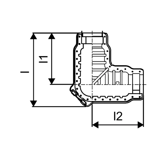 Uponor Ecoflex pre-insulated pipe elbow joint 200/175/141