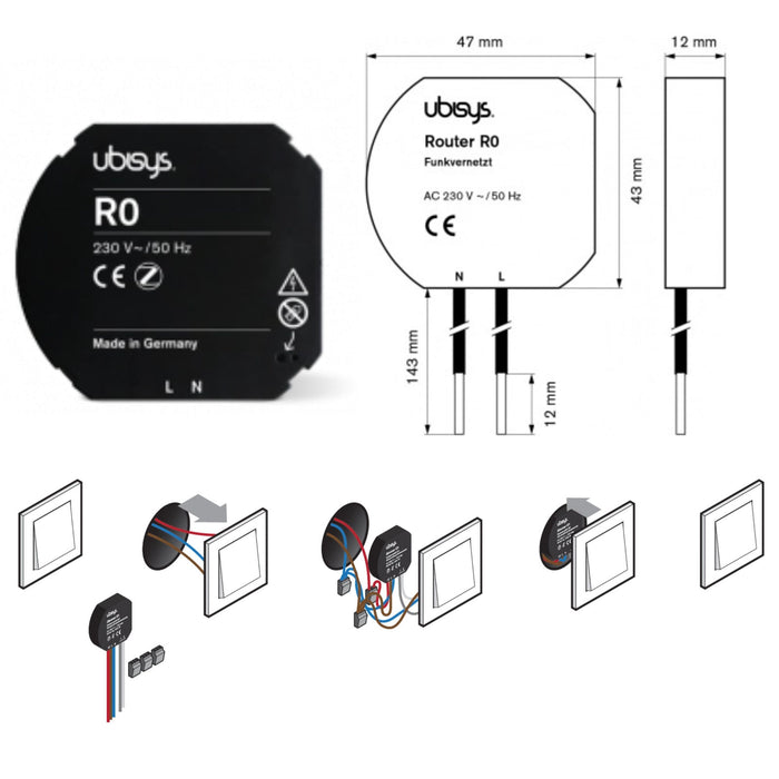 ViCare radio repeater for flush mounting for up to 78 additional components - ZK05462