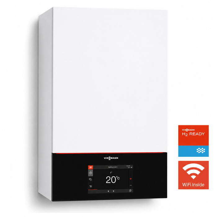 Viessmann Vitodens 200-W 35kW Combi Boiler + FREE Horizontal Flue Kit (7995317)
