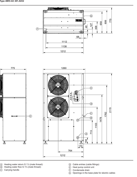 Vitocal 200-A Pro R407C Commercial Air Water Heat Pumps