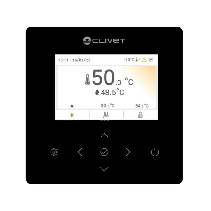 Clivet R32 ELFOEdge Heat Pump Controller with Remote Monitoring - Black