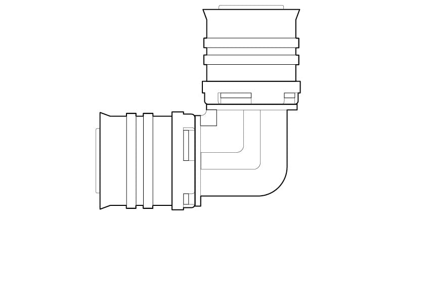 Fränkische Alpex-Duo XS Elbow 90 Degrees PPSU 16-16