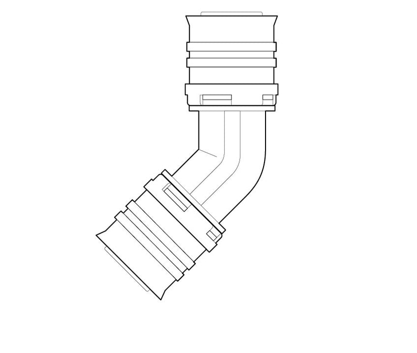 Fränkische Alpex-Duo XS Elbow 45 Degrees PPSU 32-32