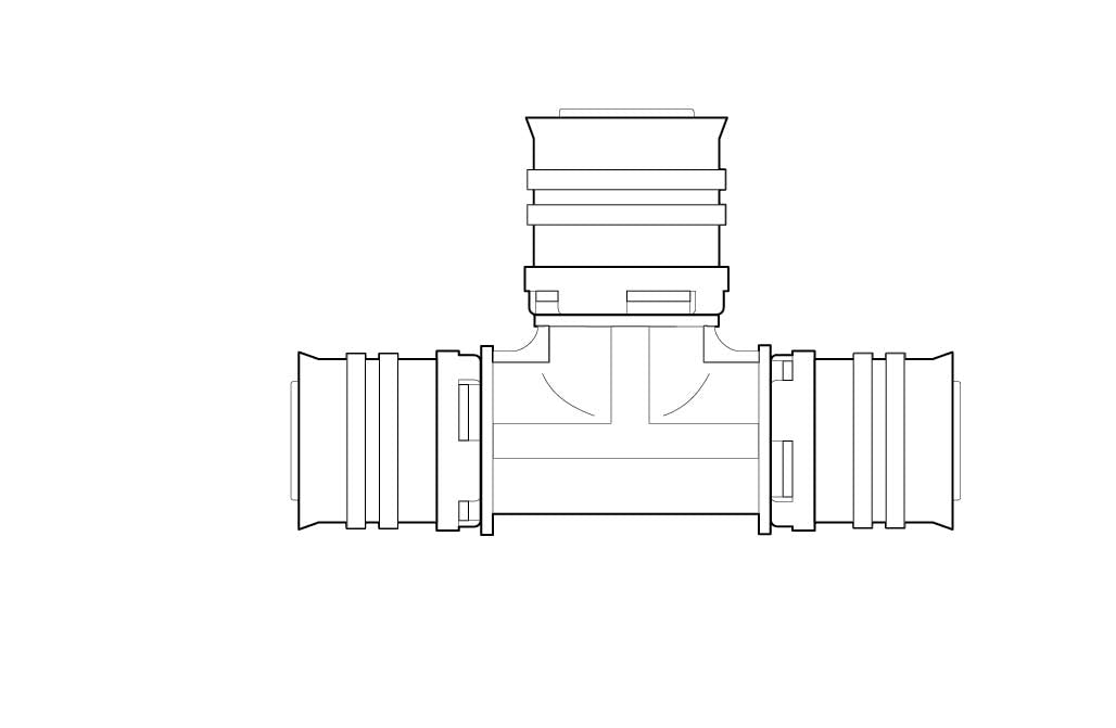Fränkische Alpex-Duo XS Reducing Tee PPSU 32-26-32