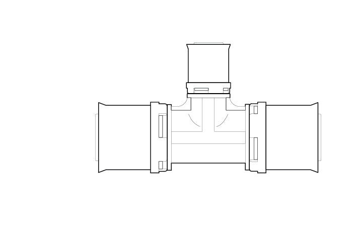 Fränkische Alpex L Reducing Tee PPSU Duo XS 63-32-63
