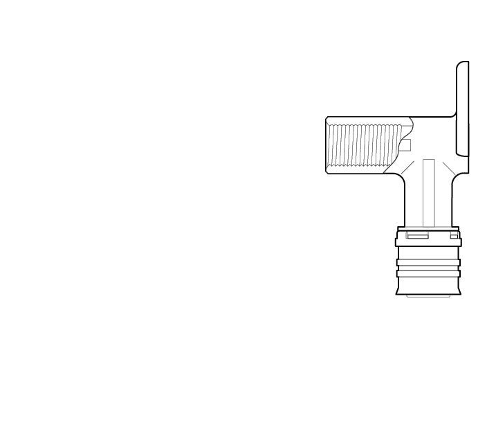 Fränkische Alpex-Duo XS Wall Mount Elbow 35 mm 20-Rp1/2