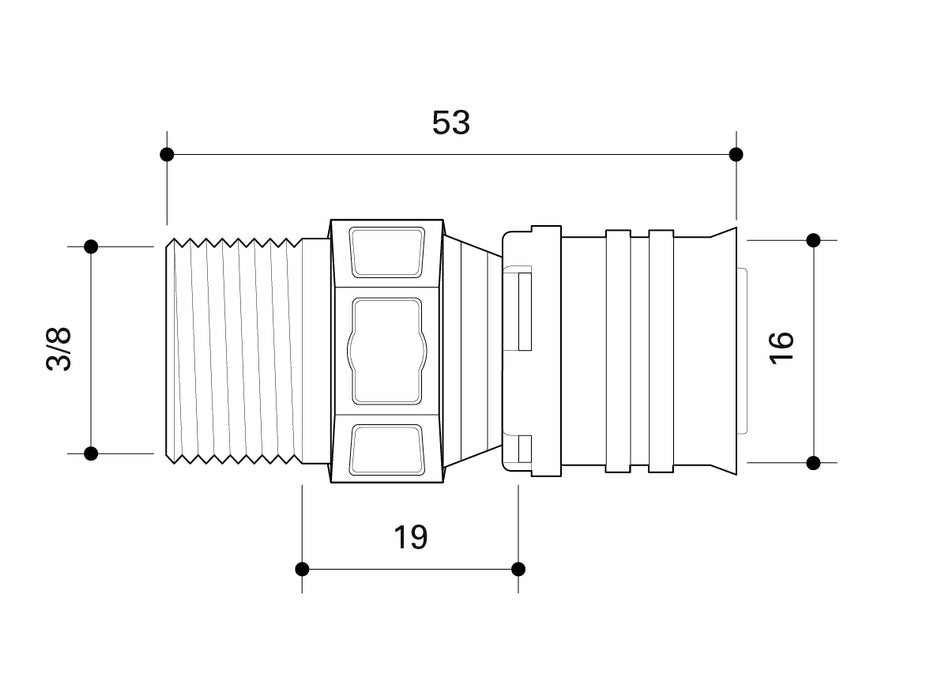 Fränkische Alpex-Duo XS Adapter with MT PPSU 16-R3/8