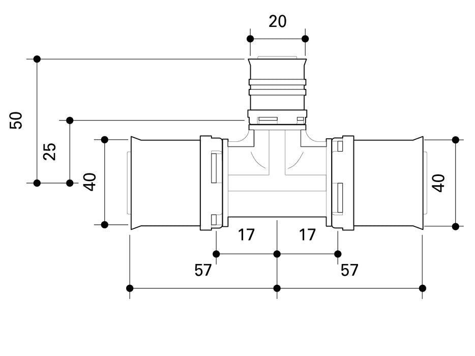 Fränkische Alpex L Tee Red. PPSU Duo XS 40-20-40