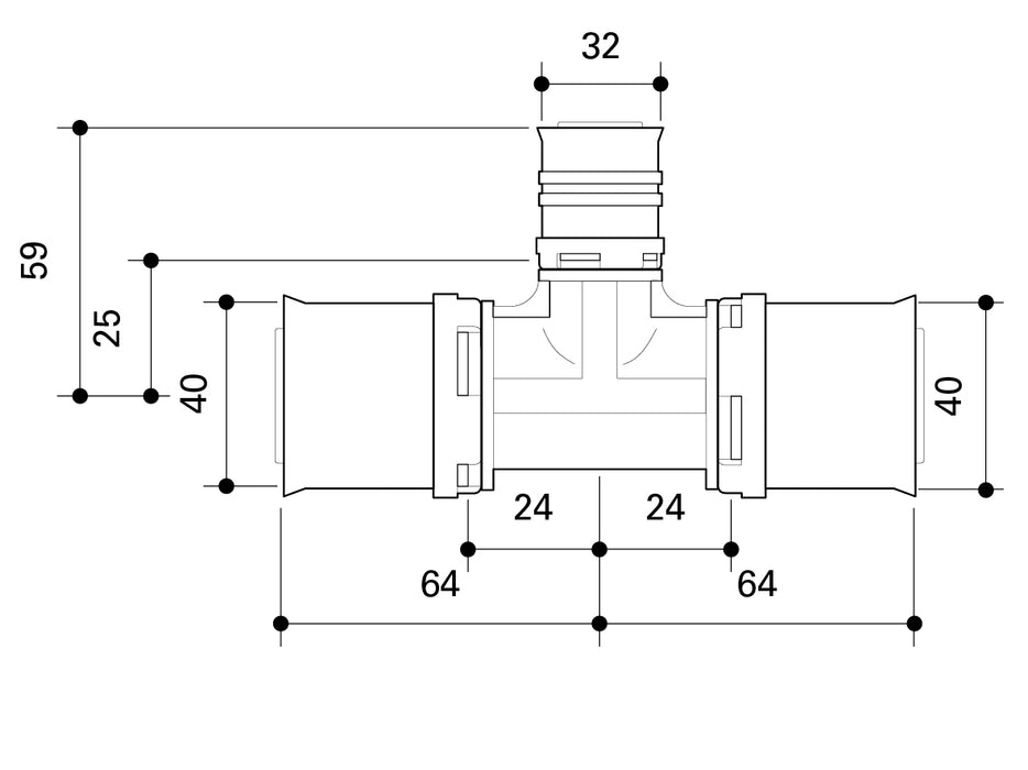 Fränkische Alpex L Tee Red. PPSU Duo XS 40-32-40