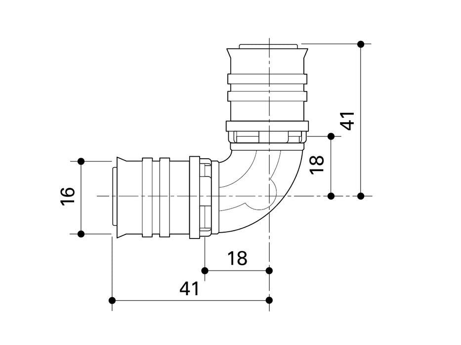 Fränkische Alpex-Duo XS Bend 90 Degrees 16-16
