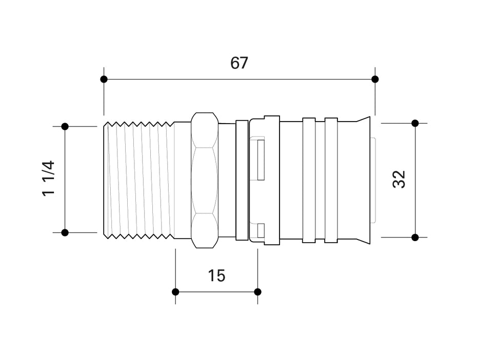 Fränkische Alpex-Duo XS Adapter with MT 32-R1 1/4