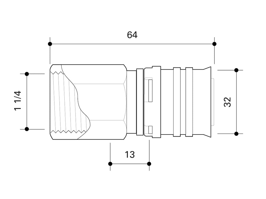Fränkische Alpex-Duo XS Adapter with FT 32-Rp1 1/4